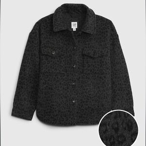 Gap Kids Youth Girl Cheetah Leopard Print Wool Blend Jacket Size Medium